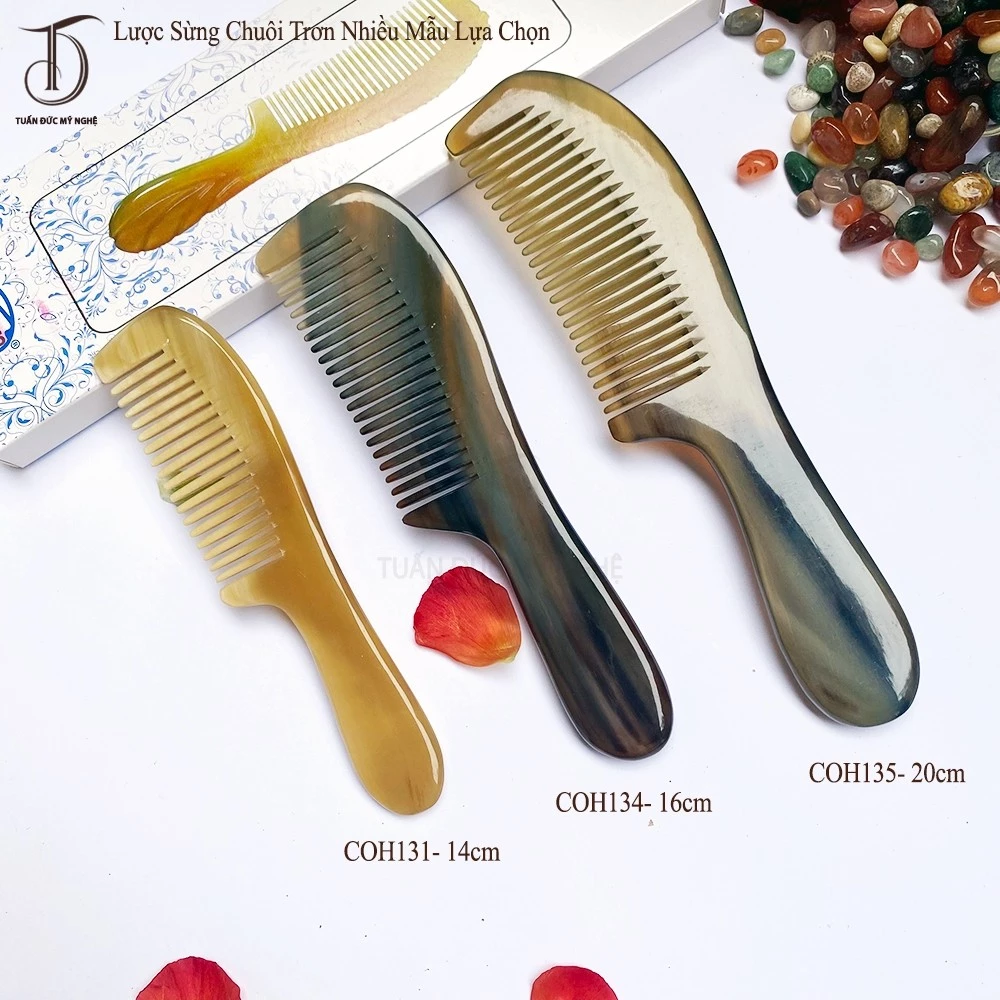 Lược Sừng HAHANCO [COH13X] Xuất Nhật Mẫu Lược Chuôi Trơn