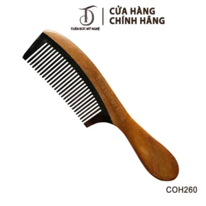Lược HAHANCO [COH260] Chất Liệu Gỗ Thơm Ghép Răng Sừng Xuất Khẩu Cao Cấp