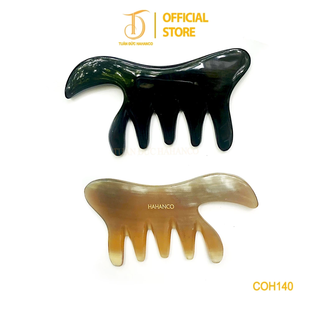 Lược Sừng Massage Đa Năng HAHANCO [COH140] Chải Tóc Mát Xa Toàn Thân