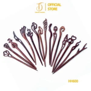 Trâm Gỗ HAHANCO [HH600] Cài Tóc Cổ Trang Bằng Gỗ Trắc Cẩm Khắc Đục Tỉ Mỉ Mỹ Nghệ Việt Nam